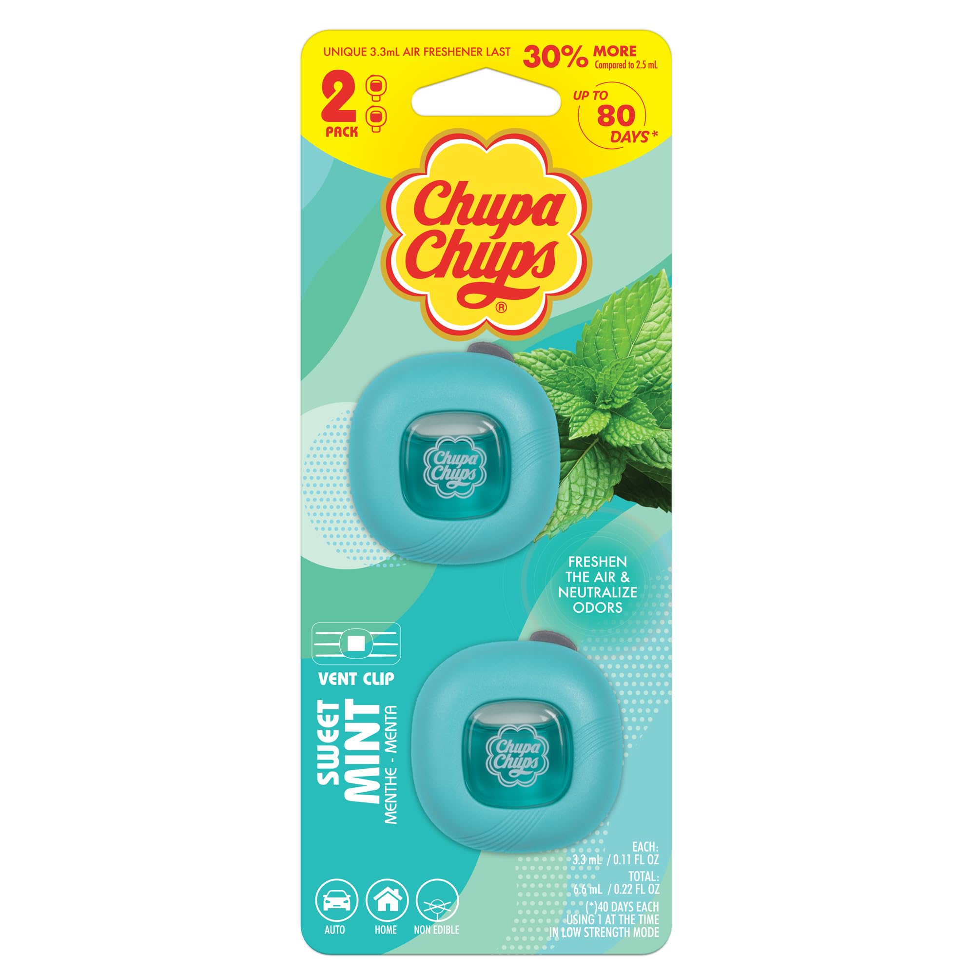 Amazon.com: Chupa Chups Car Air Freshener, Sweet Mint - Long